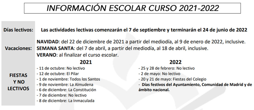 Calendario Escolar